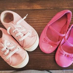 Baby Girl Glitter and Dress Shoes Size 8